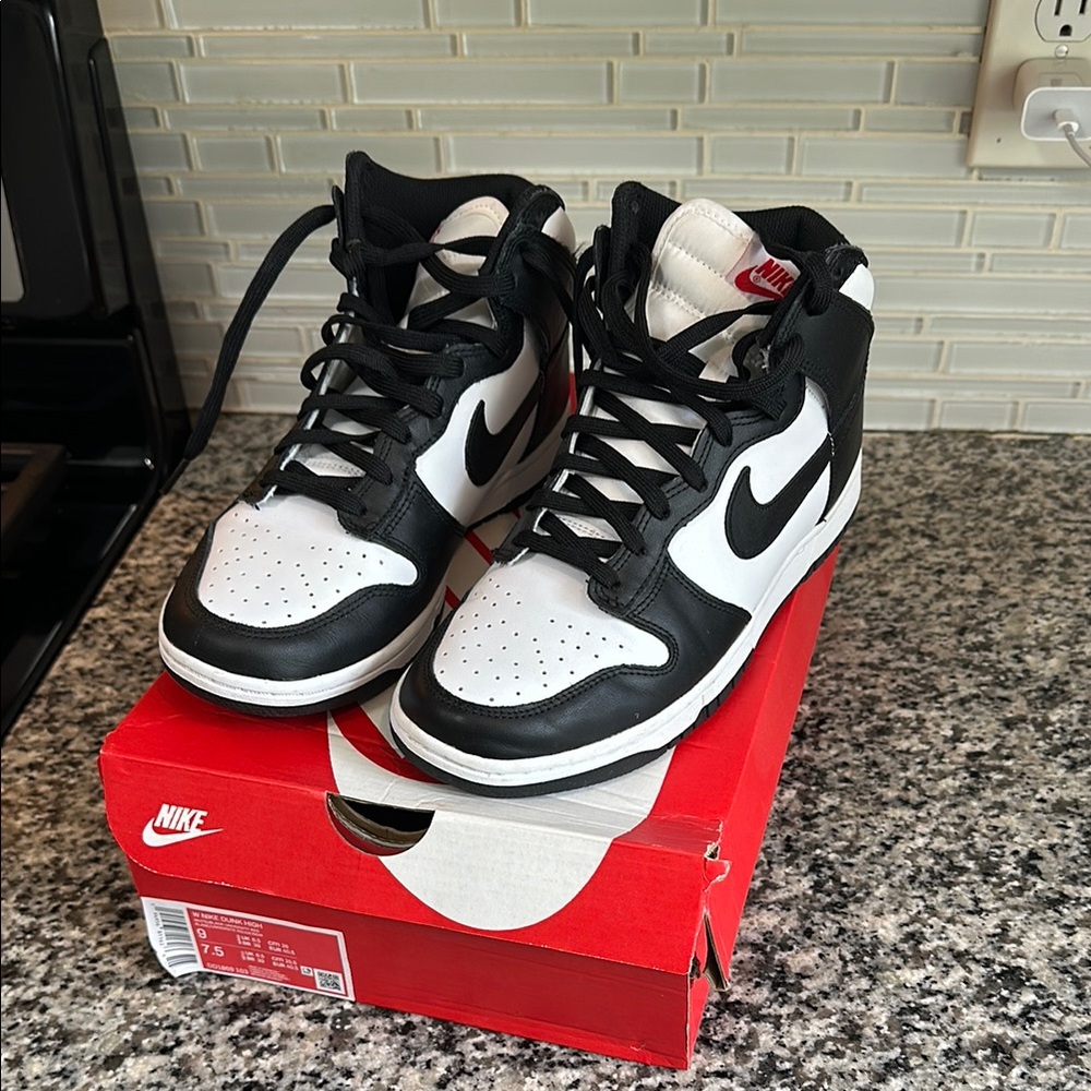 Nike Black and White High-Top Dunks